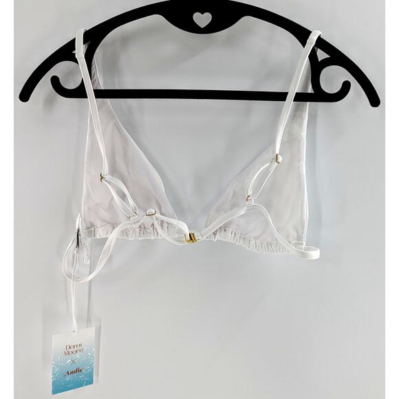 Andie Swim White Bikini Top Demi Moore Tropez - Picture 5 of 10